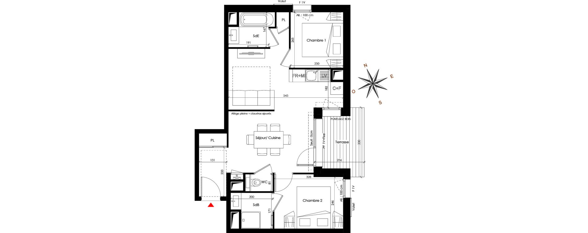 Appartement T3 de 52,00 m2 &agrave; Praz-Sur-Arly Centre