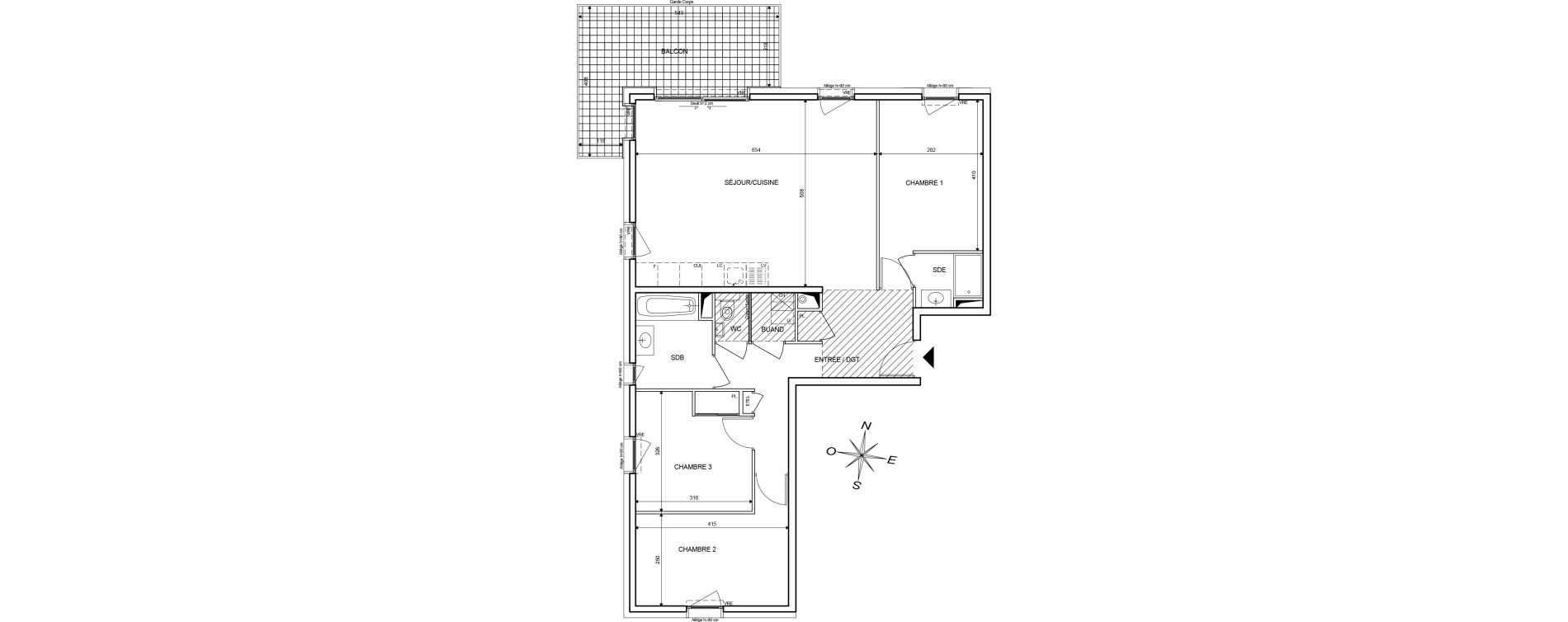 Appartement T4 de 89,42 m2 &agrave; Publier Centre