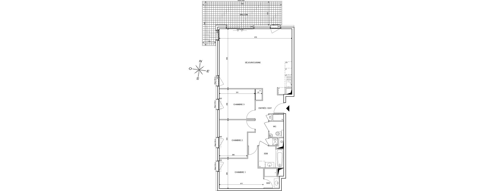 Appartement T4 de 90,00 m2 &agrave; Publier Centre