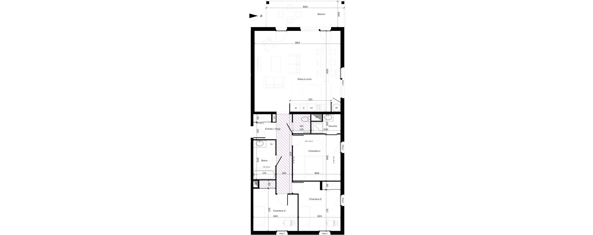 Appartement T4 de 99,53 m2 &agrave; Publier Centre