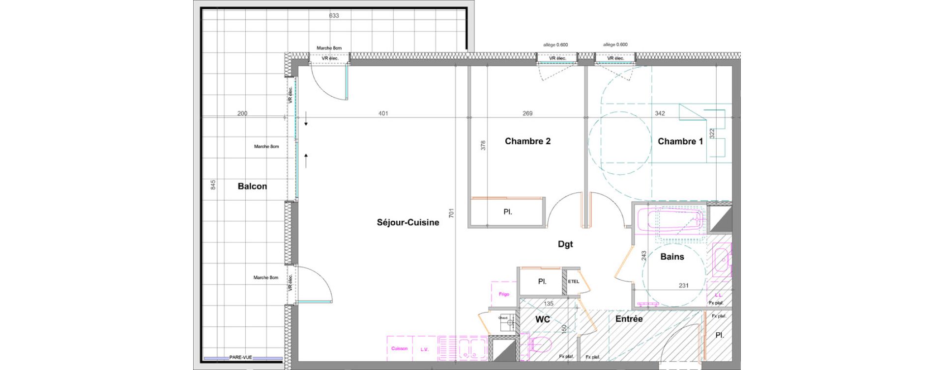 Appartement T3 de 68,87 m2 &agrave; Reignier-&Eacute;sery Centre