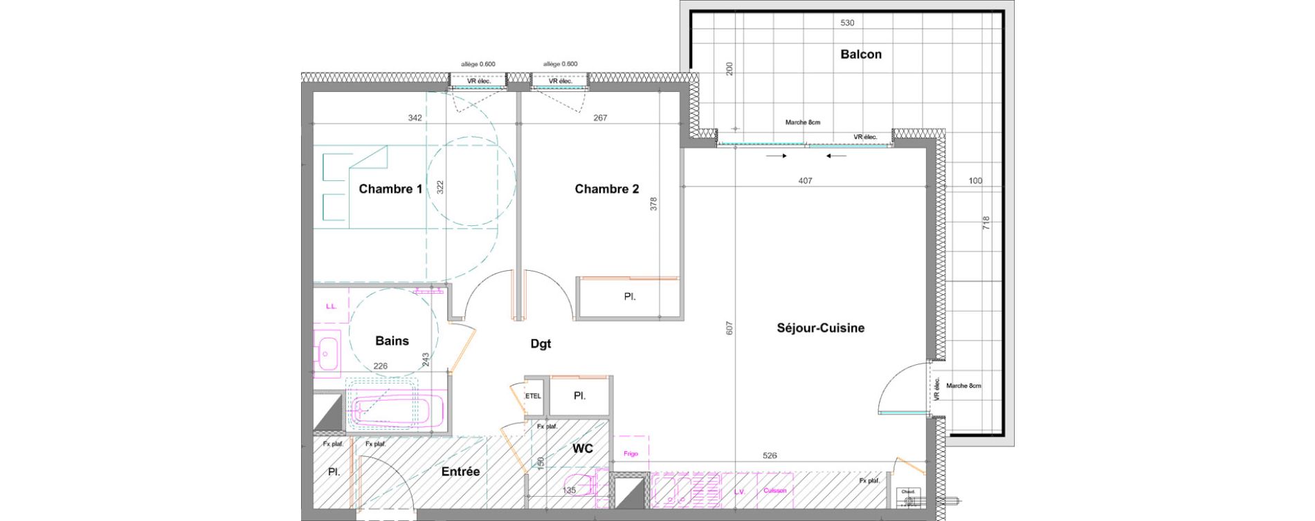 Appartement T3 de 65,44 m2 &agrave; Reignier-&Eacute;sery Centre