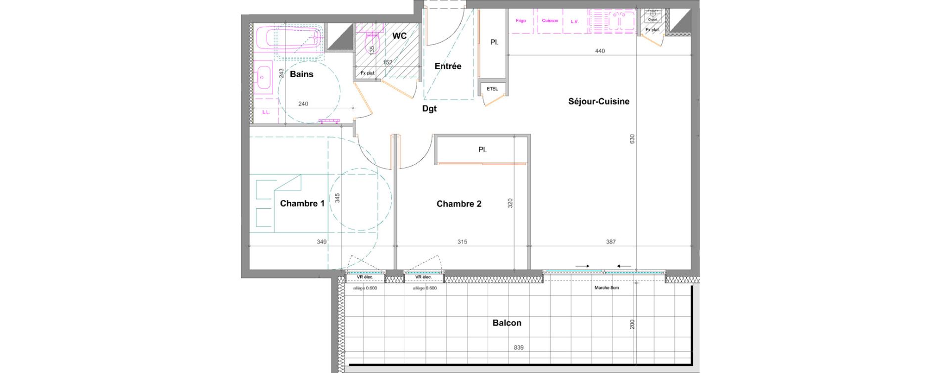 Appartement T3 de 62,47 m2 &agrave; Reignier-&Eacute;sery Centre