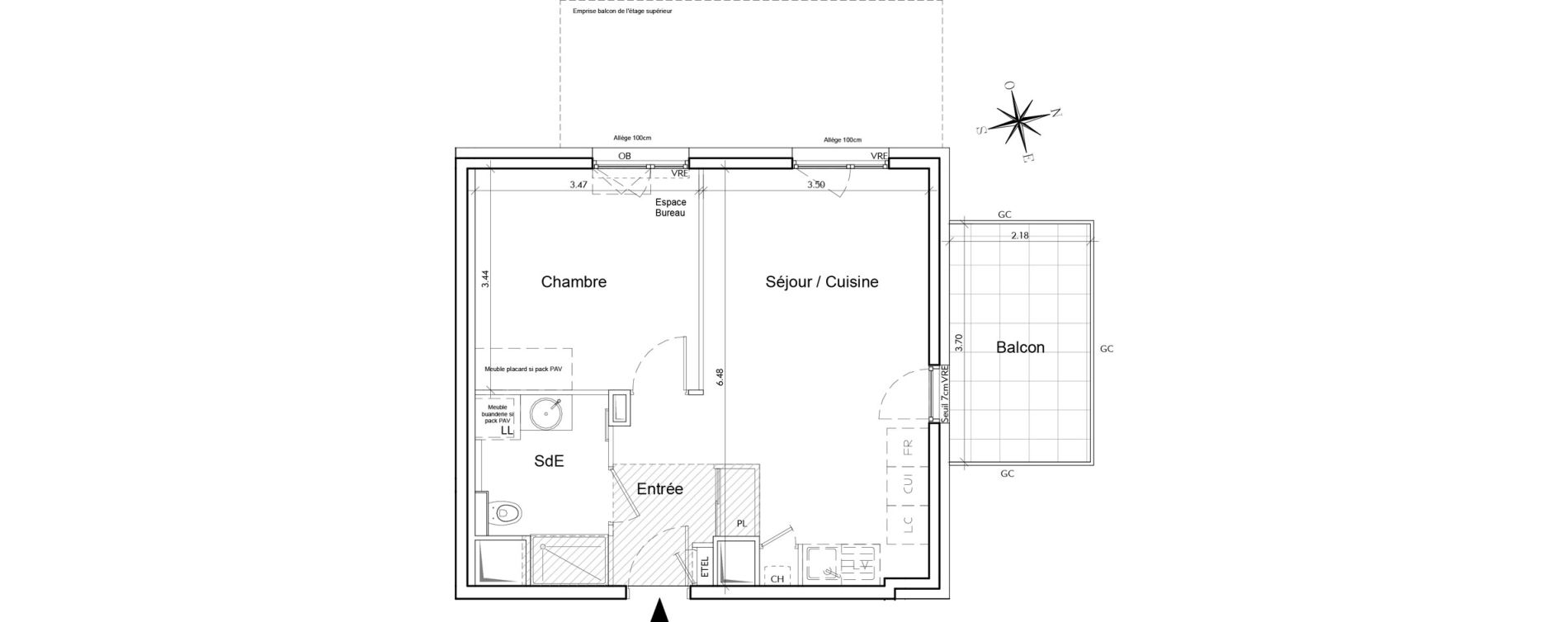Appartement T2 de 42,99 m2 &agrave; Rumilly Centre