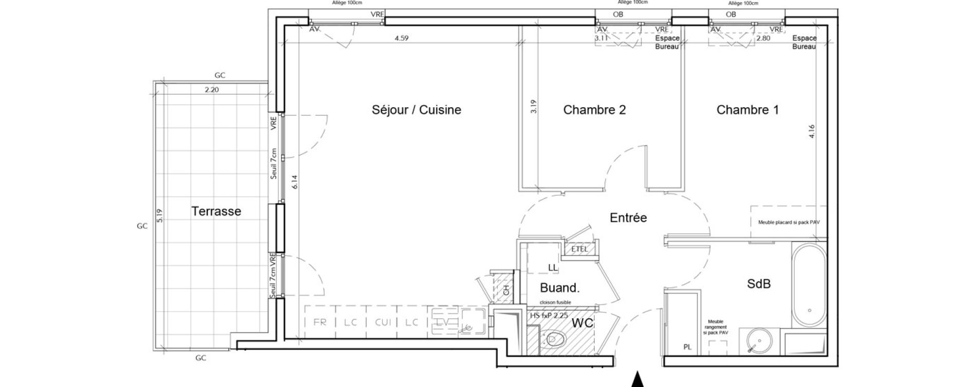 Appartement T3 de 64,19 m2 &agrave; Rumilly Centre