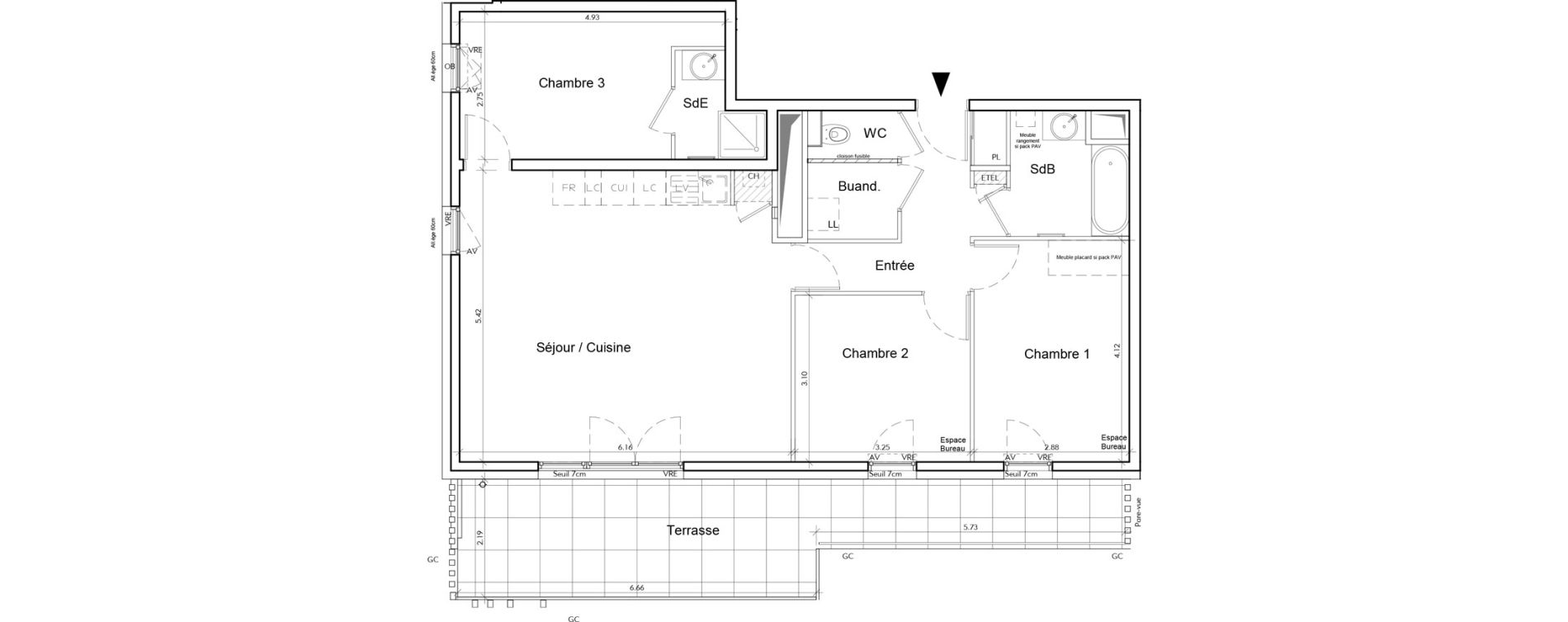 Appartement T4 de 84,49 m2 &agrave; Rumilly Centre