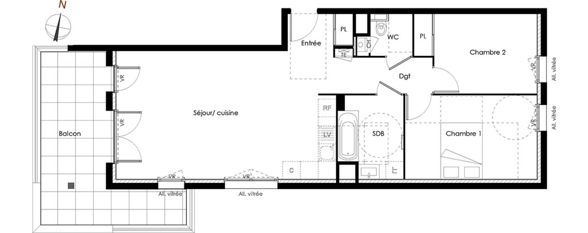 Appartement T3 de 69,54 m2 &agrave; Rumilly Centre