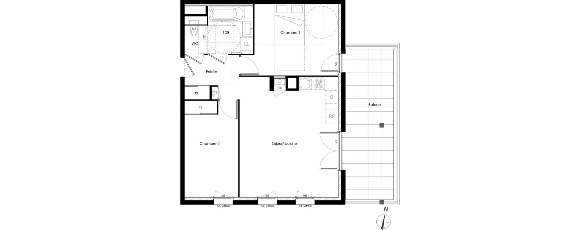 Appartement T3 de 61,24 m2 &agrave; Rumilly Centre