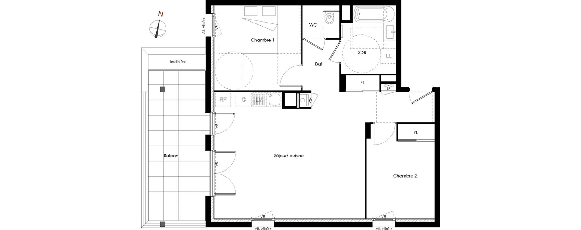 Appartement T3 de 64,71 m2 &agrave; Rumilly Centre