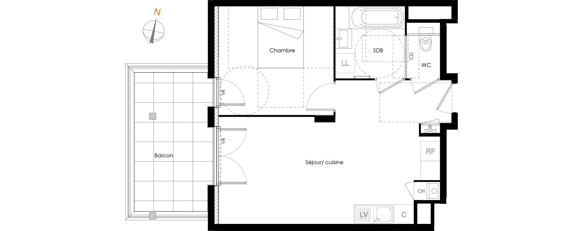 Appartement T2 de 43,57 m2 &agrave; Rumilly Centre