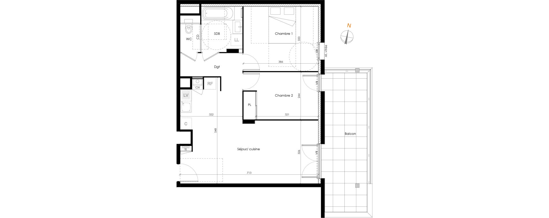 Appartement T3 de 61,98 m2 &agrave; Rumilly Centre