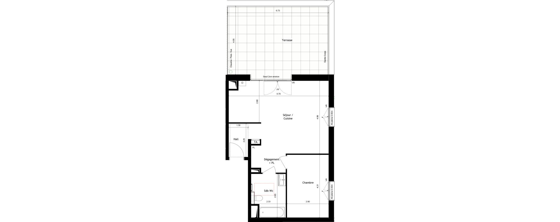 Appartement T2 de 52,70 m2 &agrave; Rumilly Centre