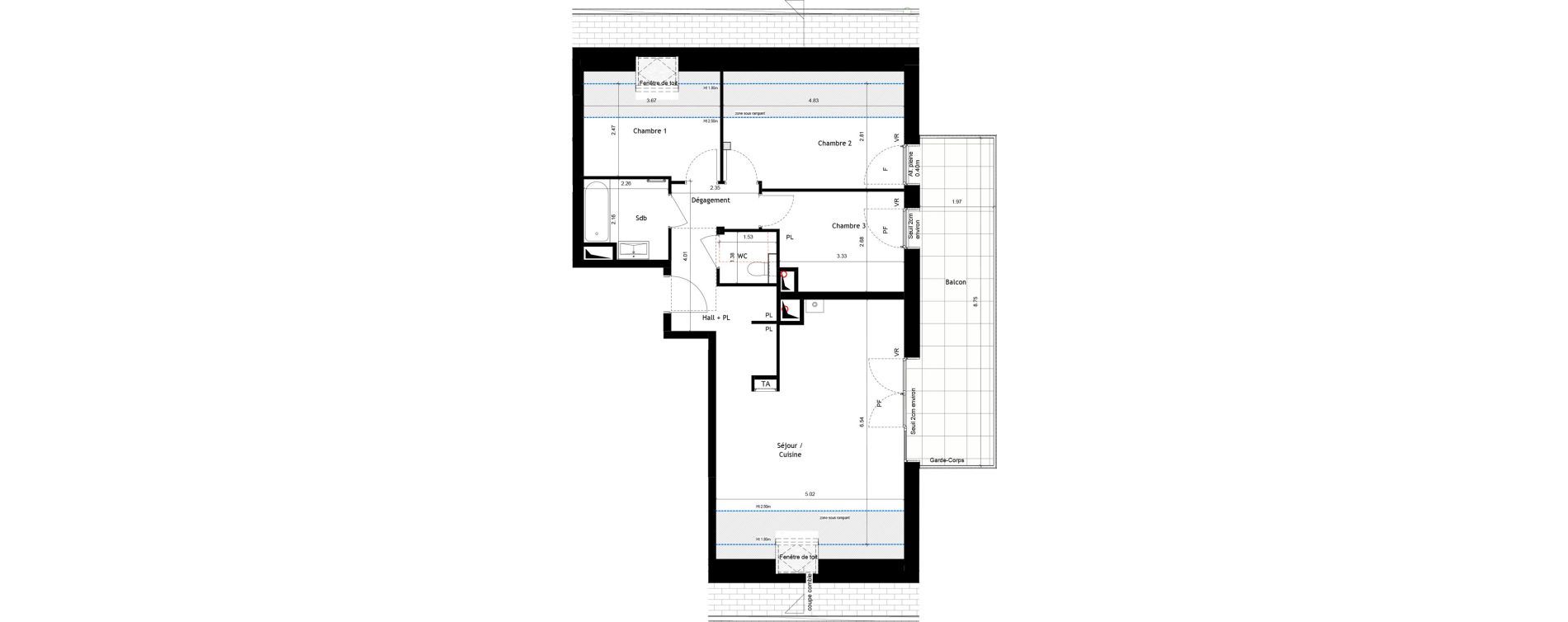 Appartement T4 de 76,88 m2 &agrave; Rumilly Centre