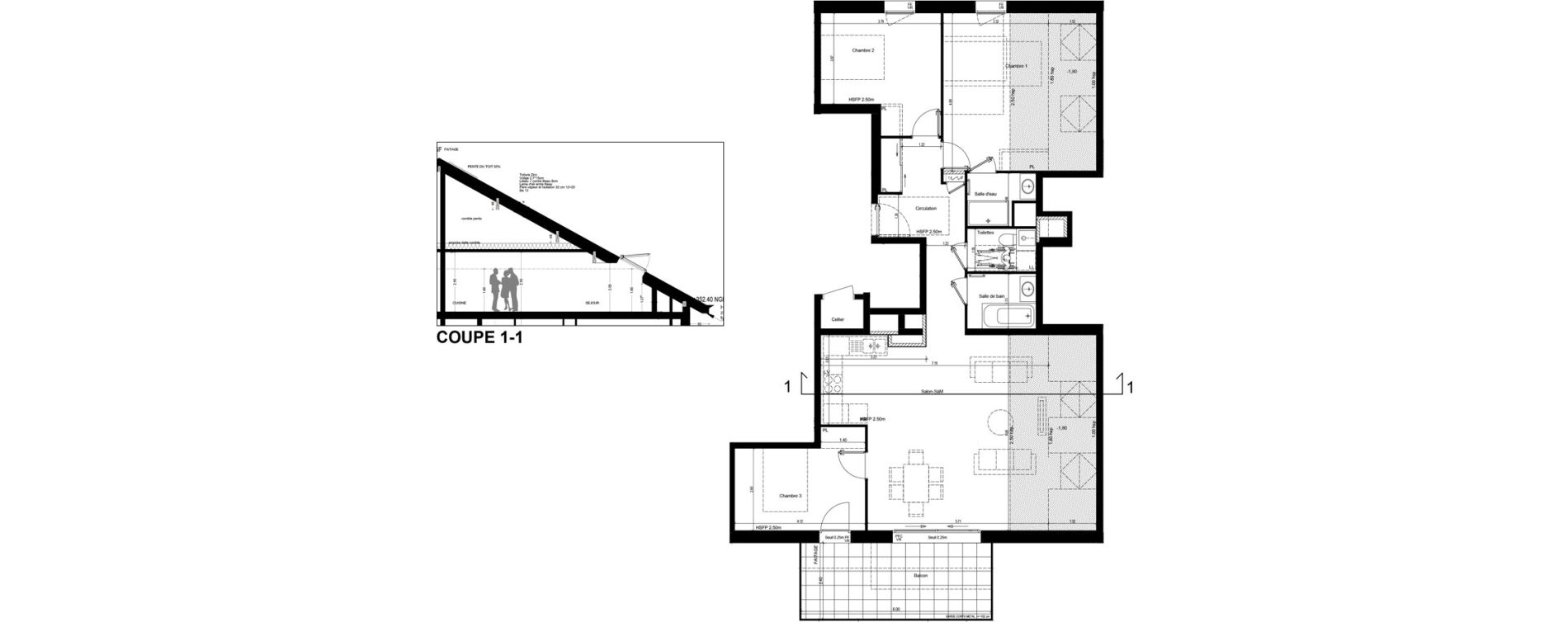 Appartement T4 de 104,70 m2 &agrave; Rumilly Centre