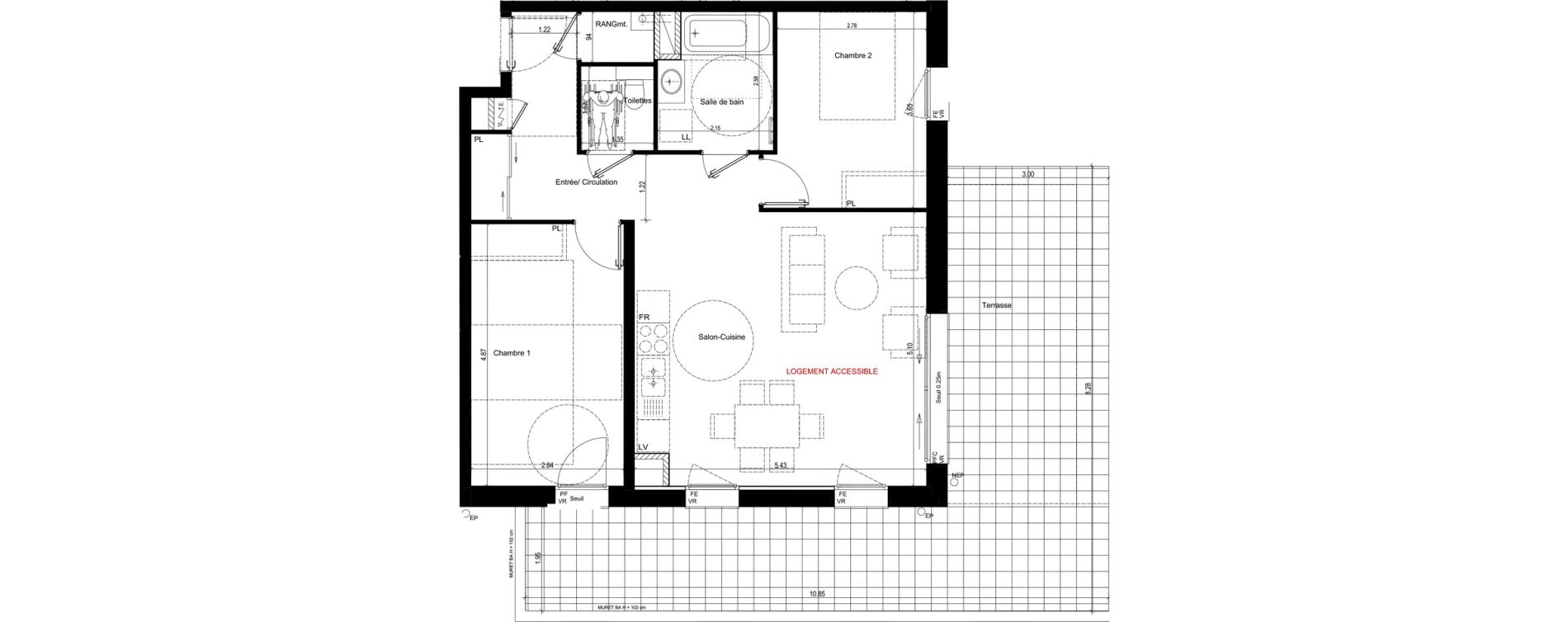 Appartement T3 de 69,55 m2 &agrave; Rumilly Centre