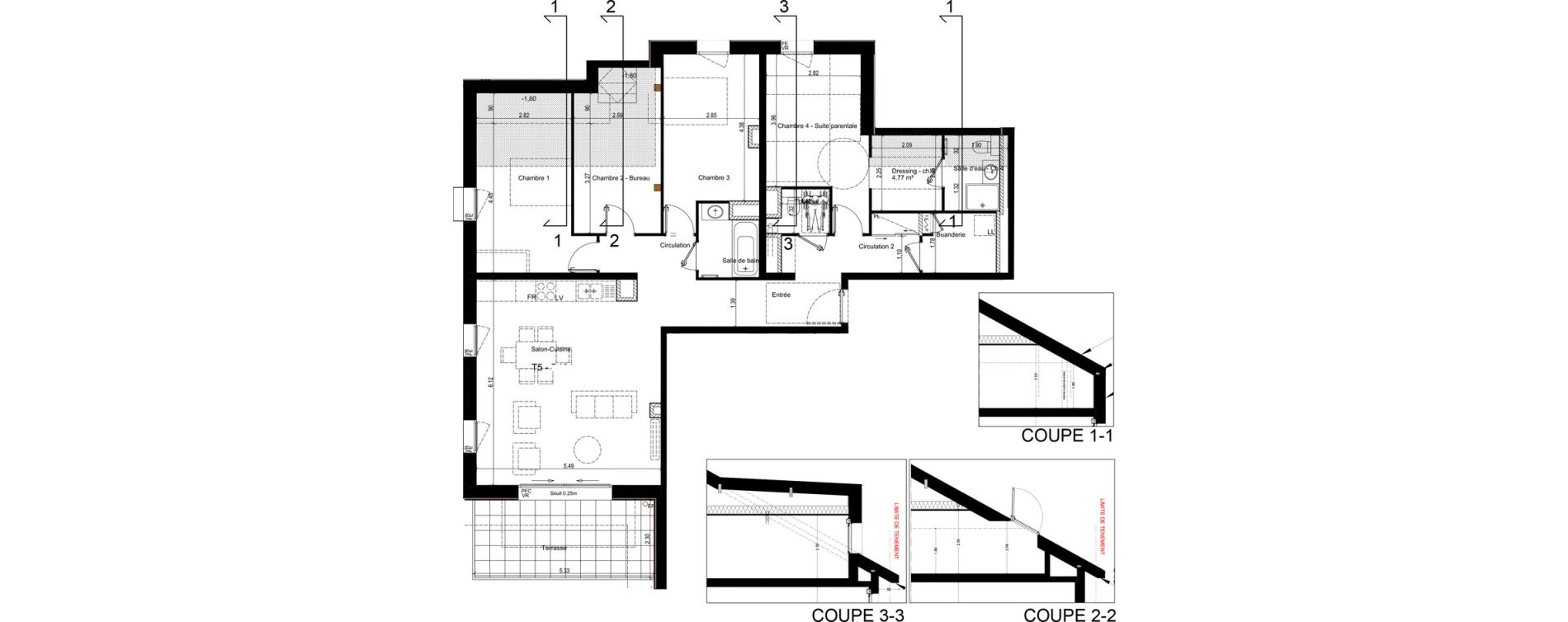 Appartement T5 de 116,60 m2 &agrave; Rumilly Centre