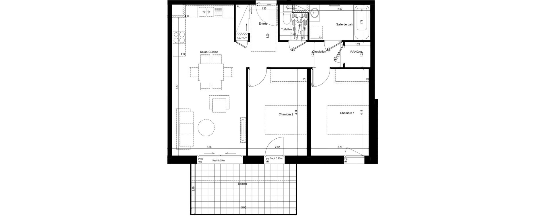 Appartement T3 de 64,70 m2 &agrave; Rumilly Centre