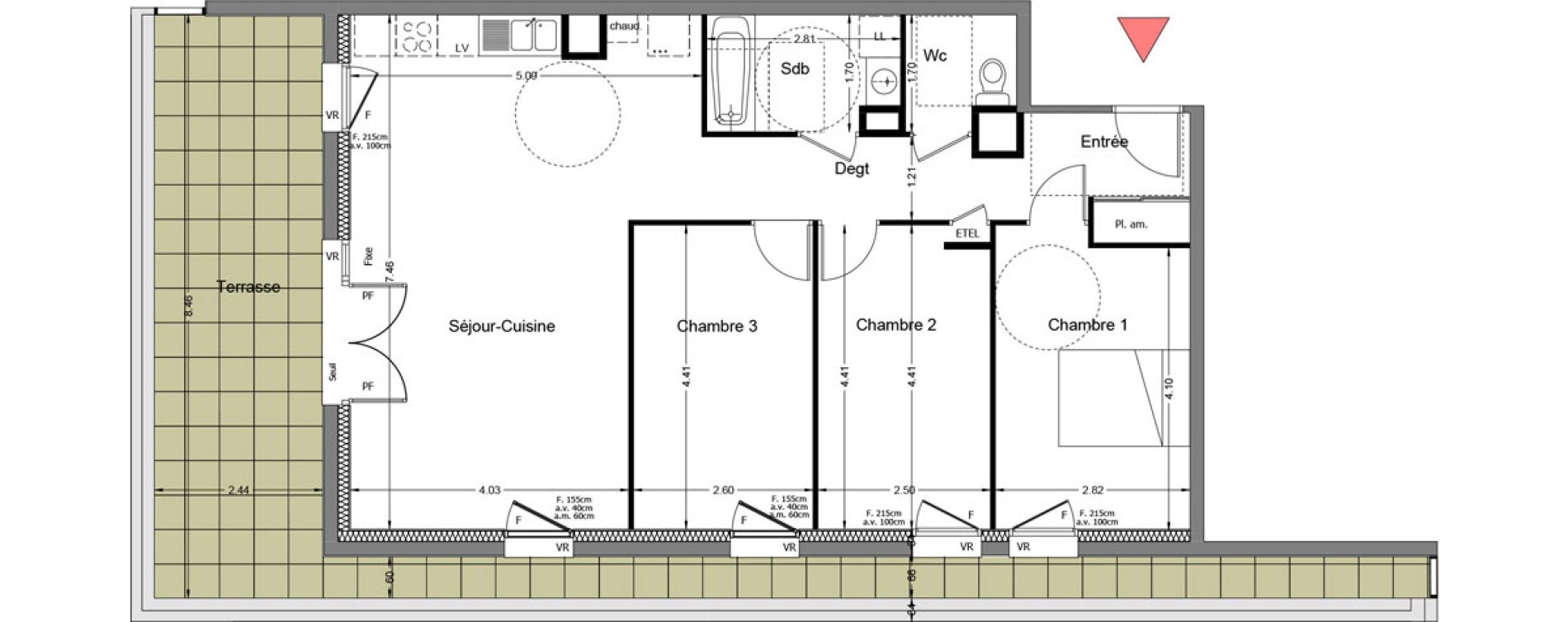 Appartement T4 de 83,80 m2 &agrave; Rumilly Centre