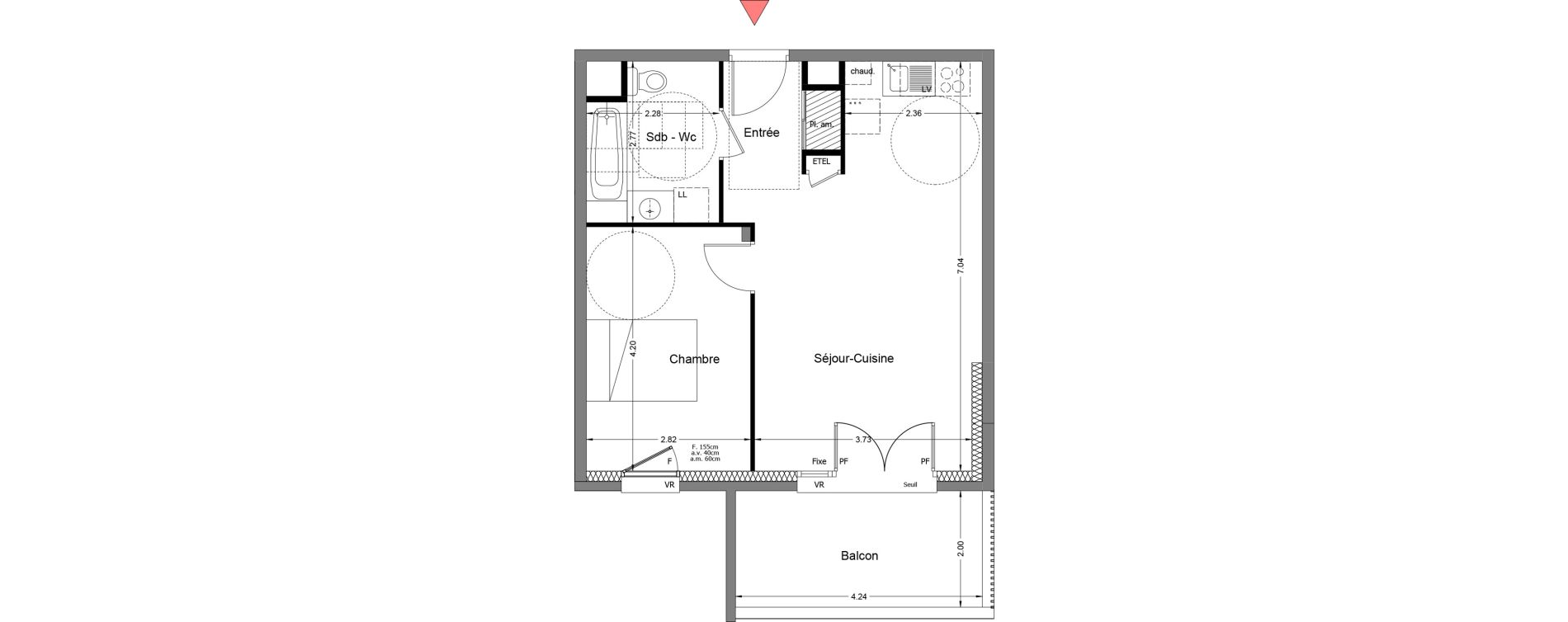 Appartement T2 de 45,50 m2 &agrave; Rumilly Centre