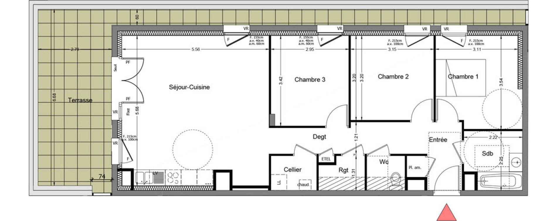 Appartement T4 de 83,44 m2 &agrave; Rumilly Centre