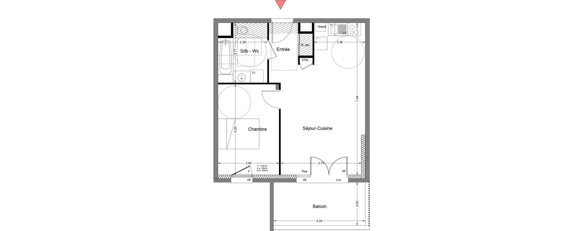 Appartement T2 de 45,50 m2 &agrave; Rumilly Centre