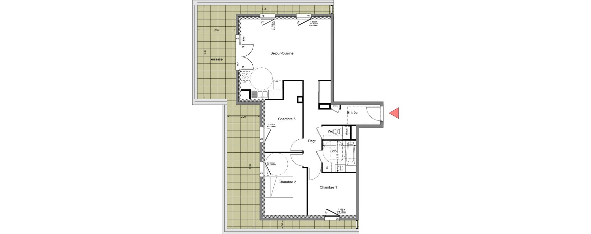 Appartement T2 de 78,22 m2 &agrave; Rumilly Centre