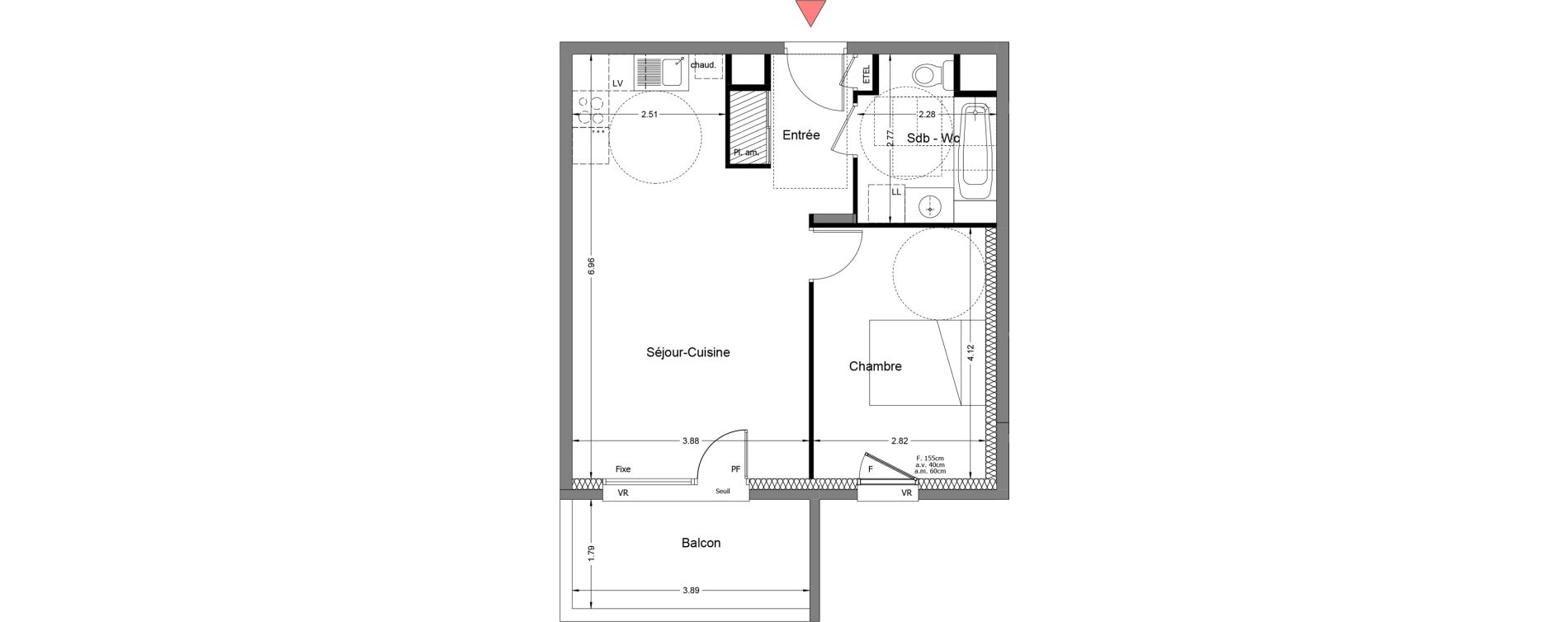 Appartement T2 de 45,50 m2 &agrave; Rumilly Centre