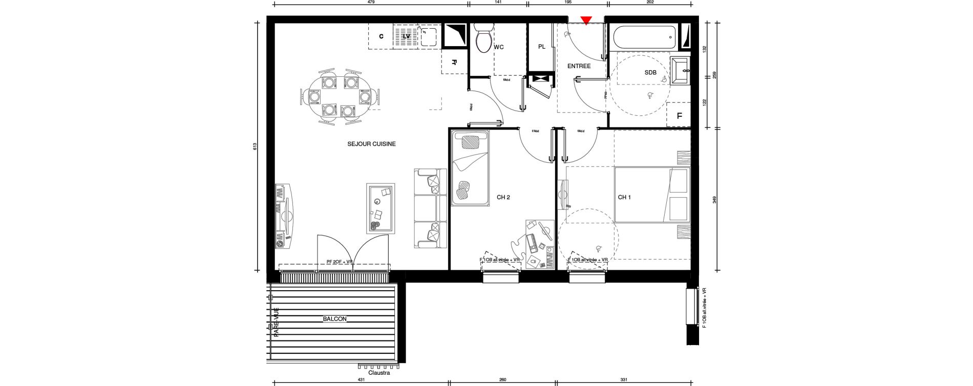 Appartement T3 de 61,40 m2 &agrave; Rumilly Centre