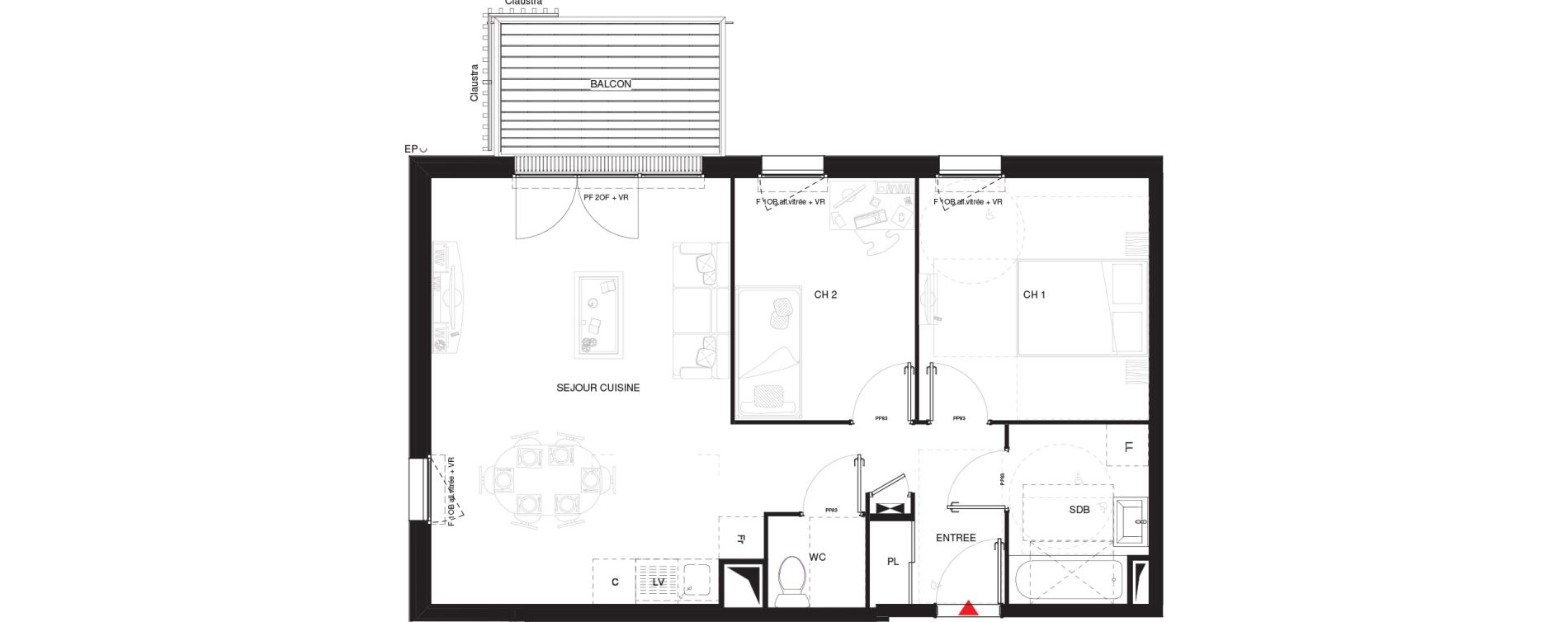 Appartement T3 de 61,50 m2 &agrave; Rumilly Centre