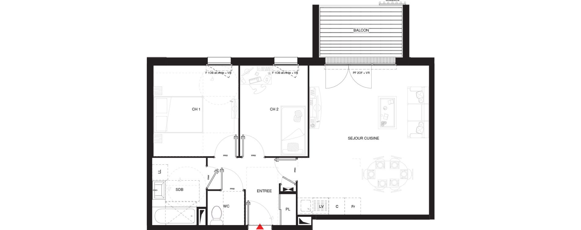Appartement T3 de 61,30 m2 &agrave; Rumilly Centre