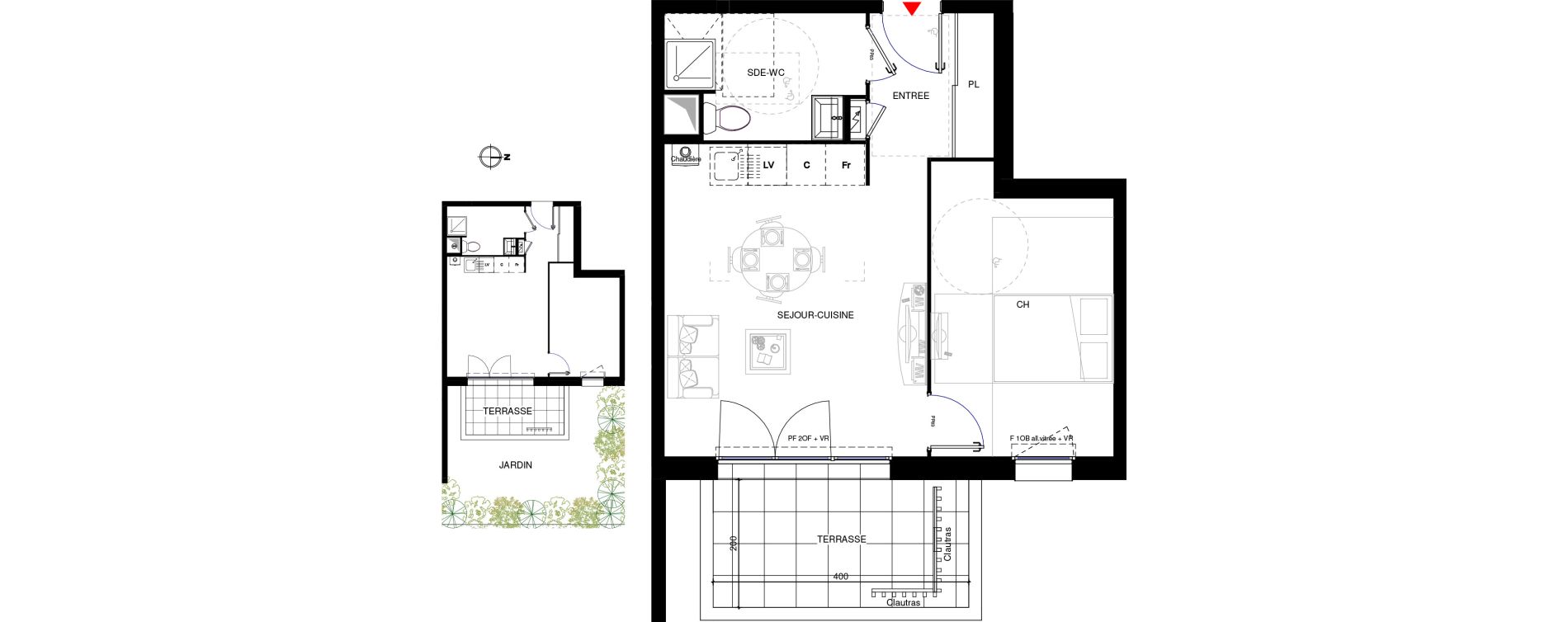 Appartement T2 de 42,00 m2 &agrave; Rumilly Centre