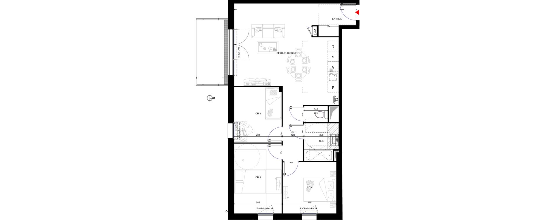 Appartement T4 de 75,00 m2 &agrave; Rumilly Centre