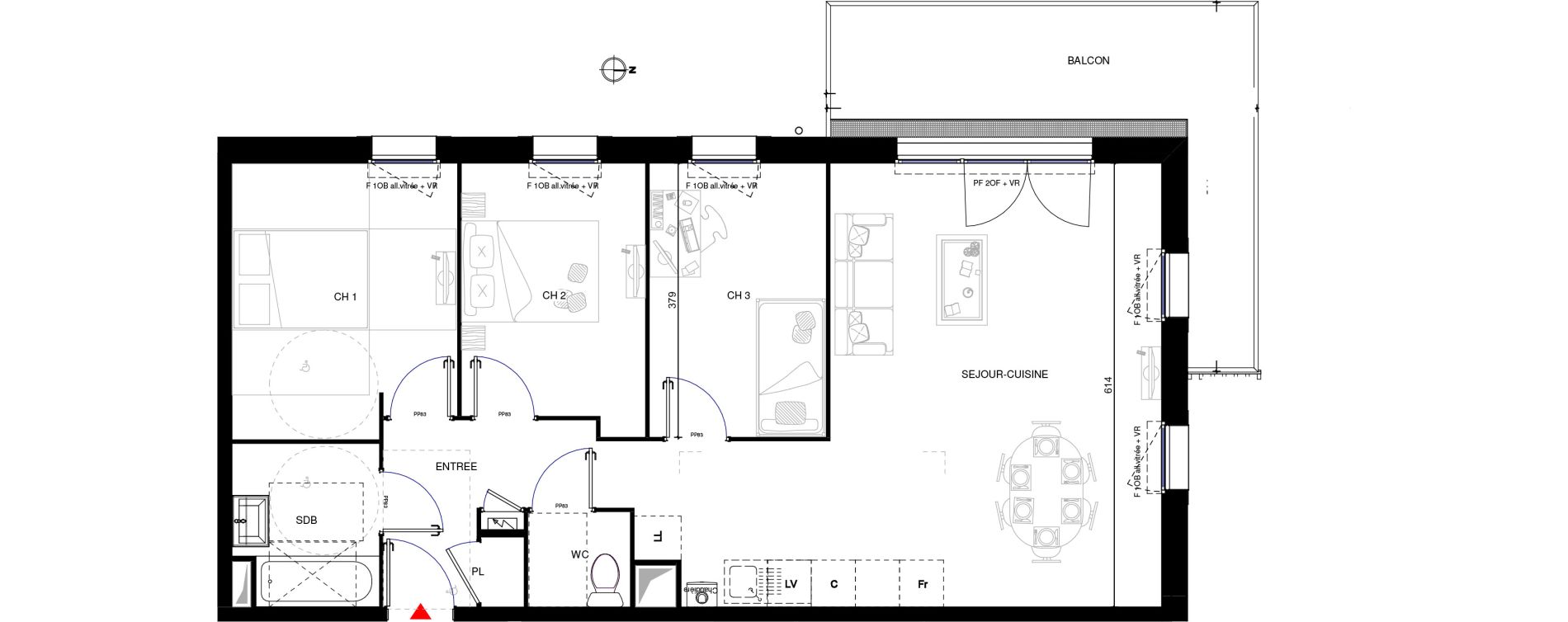 Appartement T4 de 77,00 m2 &agrave; Rumilly Centre