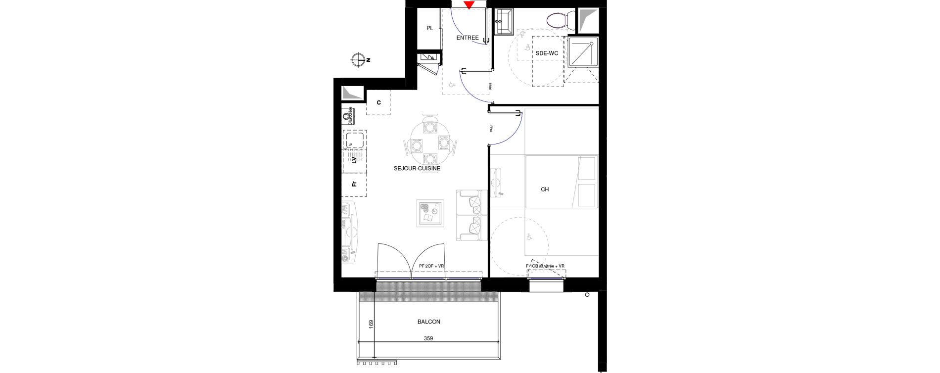 Appartement T2 de 41,00 m2 &agrave; Rumilly Centre