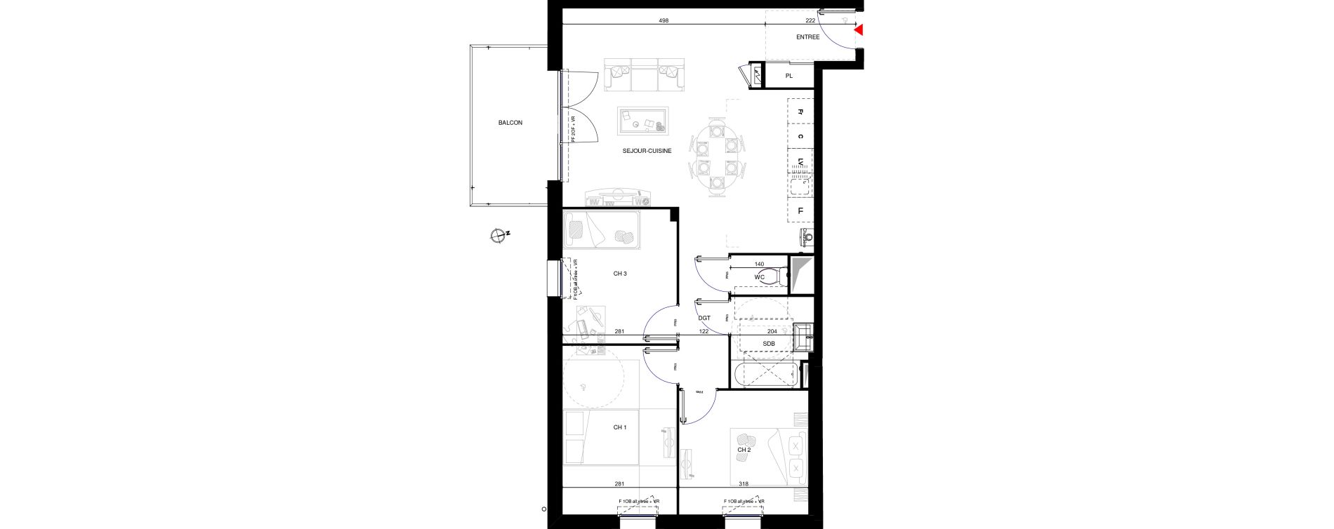 Appartement T4 de 75,00 m2 &agrave; Rumilly Centre