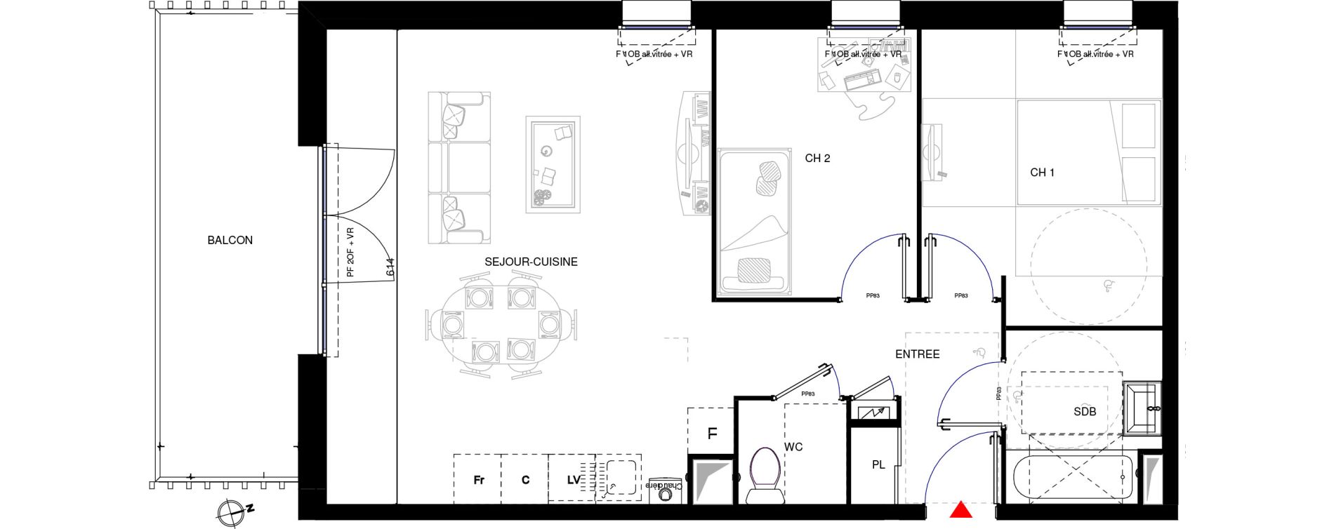 Appartement T3 de 64,00 m2 à Rumilly Centre
