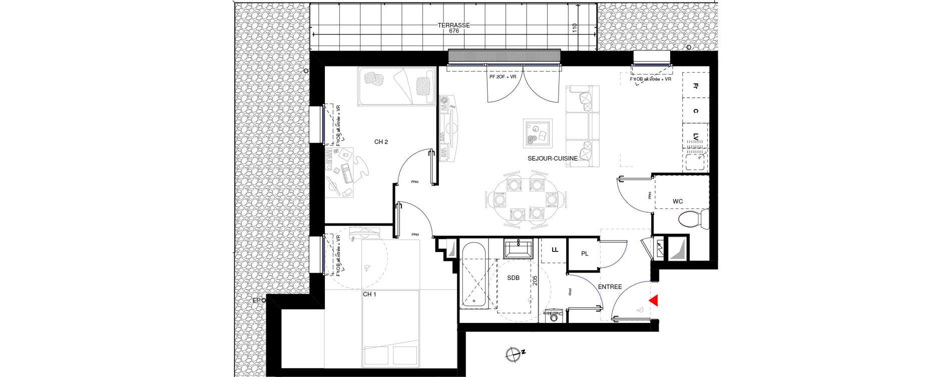 Appartement T3 de 58,00 m2 à Rumilly Centre
