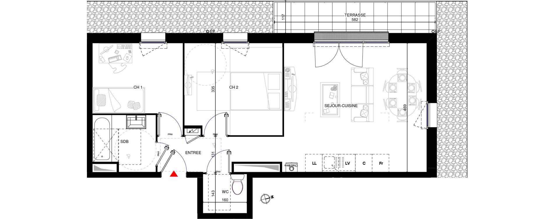 Appartement T3 de 57,00 m2 &agrave; Rumilly Centre