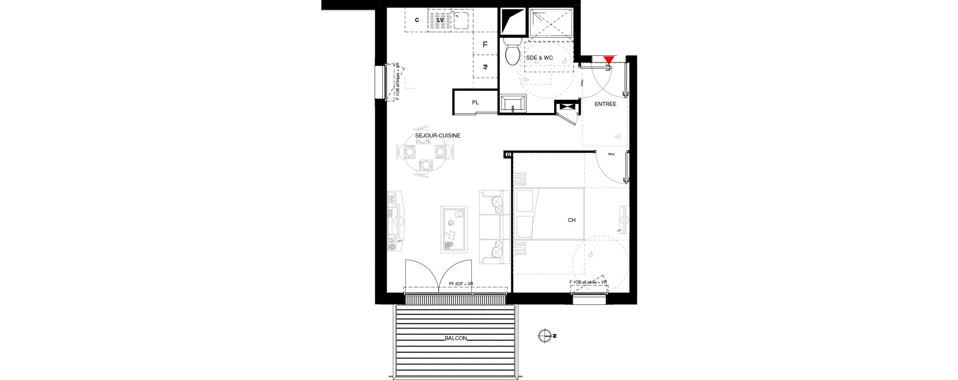 Appartement T2 de 45,00 m2 &agrave; Rumilly Centre