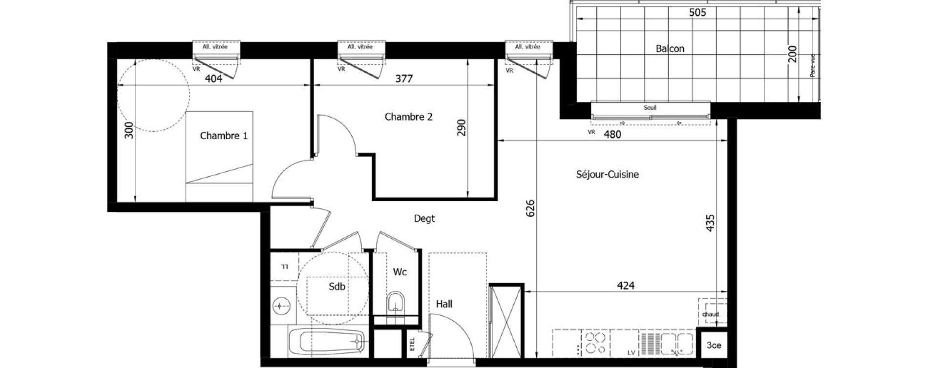 Appartement T3 de 61,96 m2 &agrave; Rumilly Centre