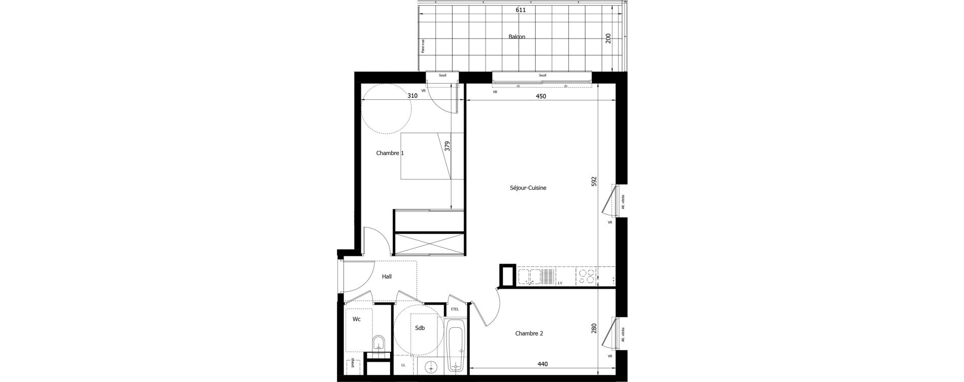 Appartement T3 de 66,28 m2 &agrave; Rumilly Centre