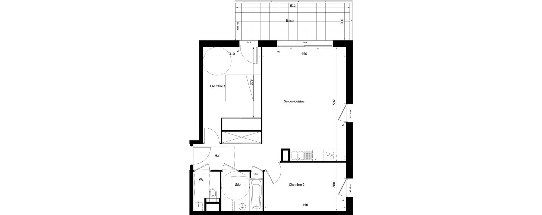 Appartement T3 de 66,28 m2 &agrave; Rumilly Centre