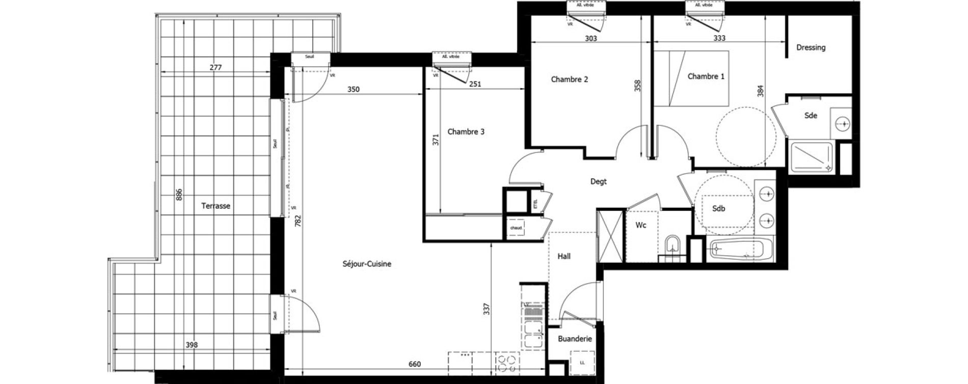 Appartement T4 de 95,15 m2 &agrave; Rumilly Centre