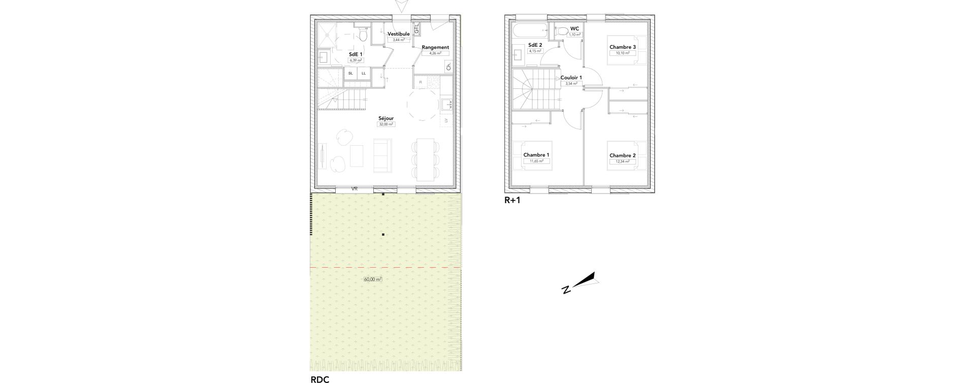 Maison T4 de 88,97 m2 &agrave; Saint-Cergues Centre