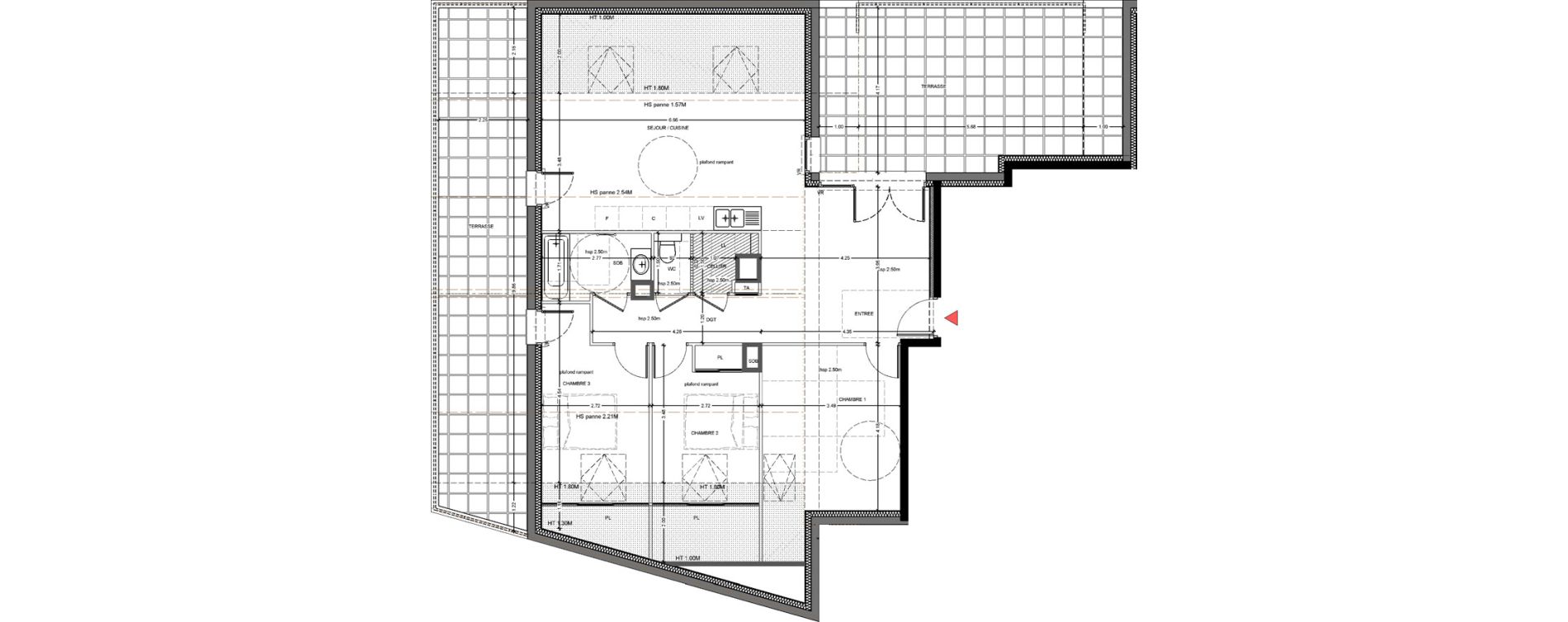 Appartement T4 de 85,02 m2 &agrave; Saint-F&eacute;lix Centre