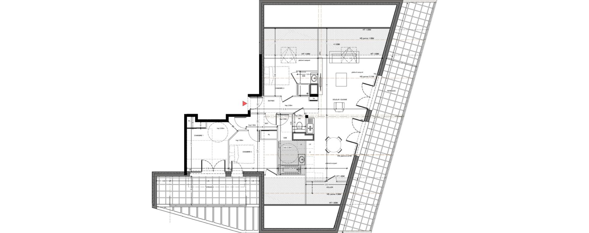 Appartement T4 de 90,17 m2 &agrave; Saint-F&eacute;lix Centre