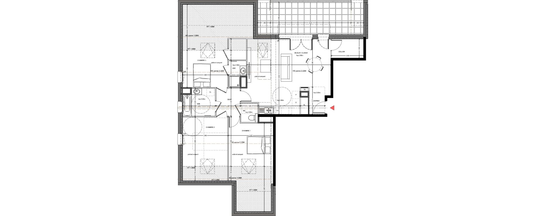 Appartement T4 de 93,80 m2 &agrave; Saint-F&eacute;lix Centre