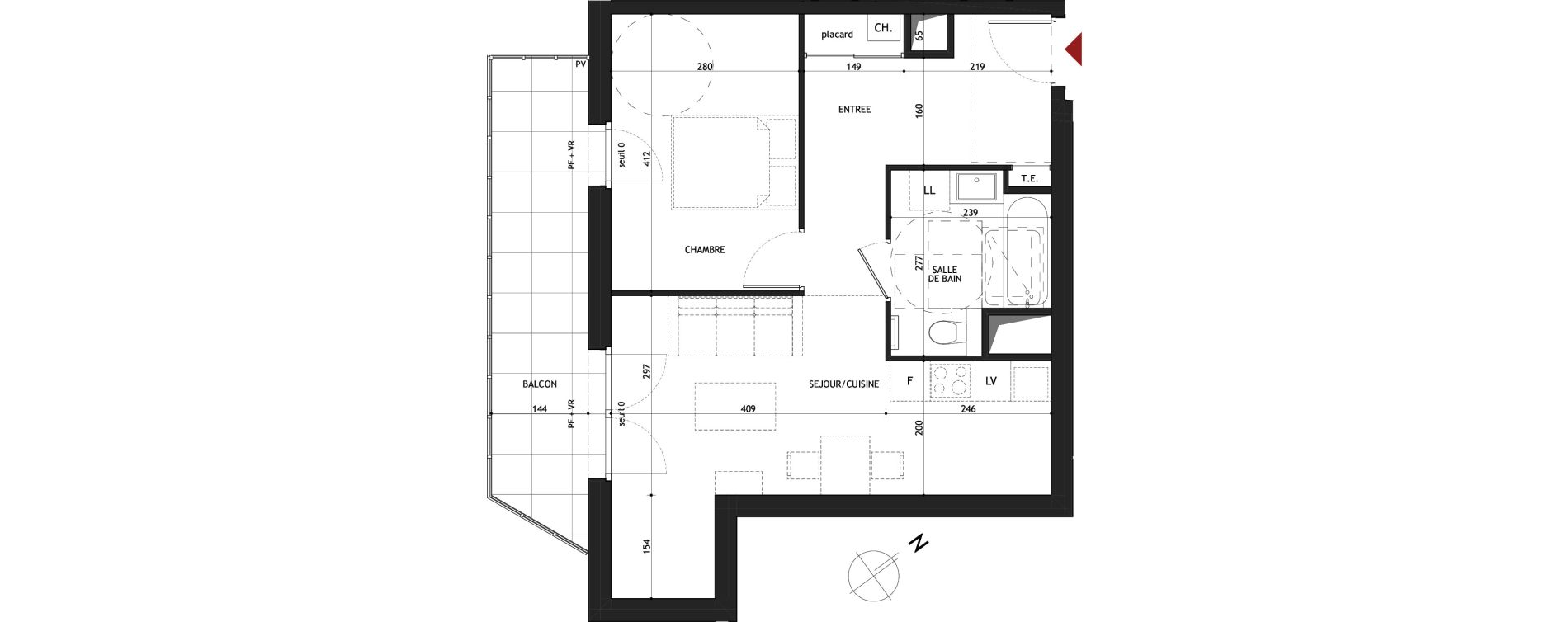 Appartement T2 de 47,03 m2 &agrave; Saint-Gervais-Les-Bains Le fayet