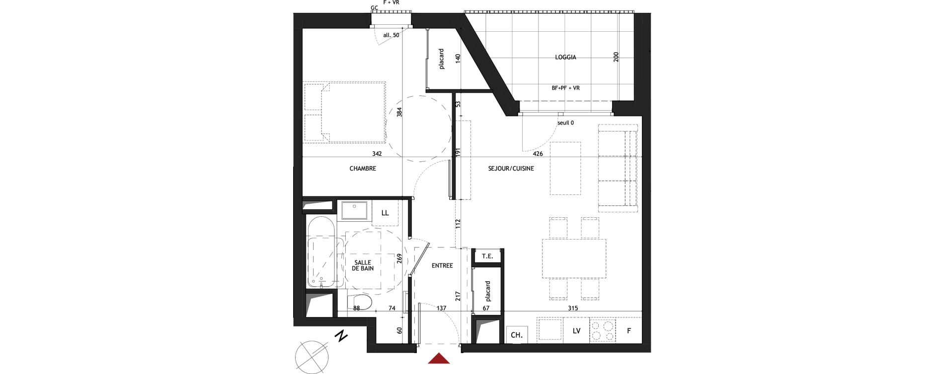 Appartement T2 de 45,10 m2 &agrave; Saint-Gervais-Les-Bains Le fayet