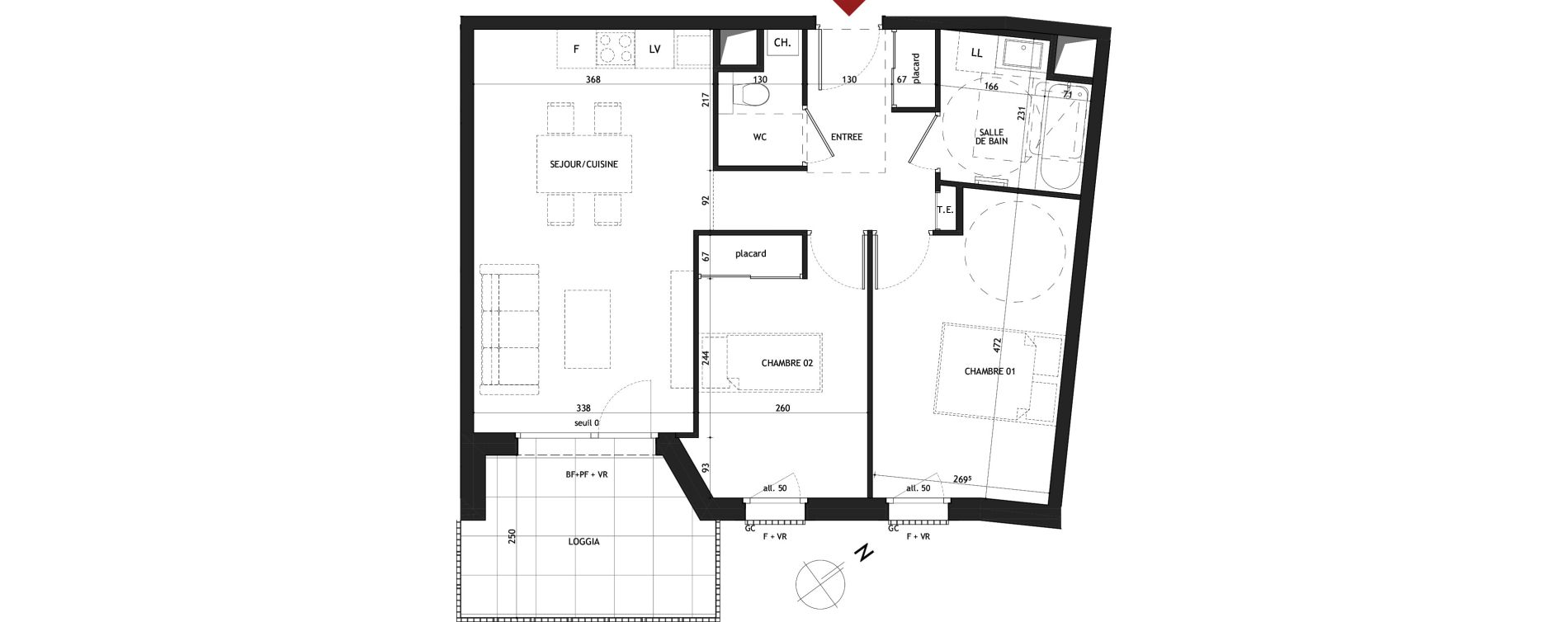 Appartement T3 de 60,13 m2 &agrave; Saint-Gervais-Les-Bains Le fayet